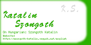 katalin szongoth business card